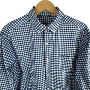 Vineyard Vines Mens Large Gingham Button Down Shirt Long Sleeve OTC Performance